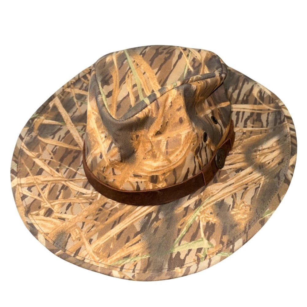 Outback Trading Company Kodiak Camouflage Wide Brim Hat Size Large Made in USA